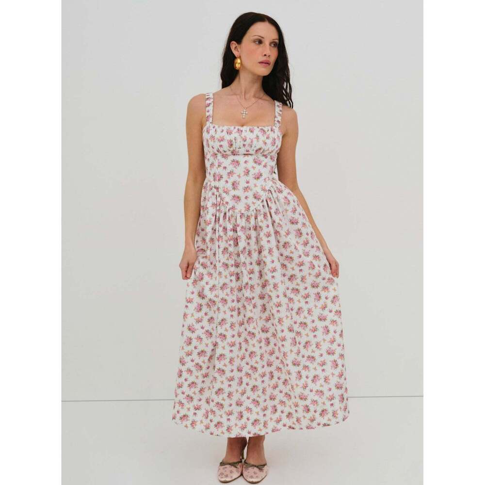 For Love & Lemons Etienne Midi Dress Size SS / Pink